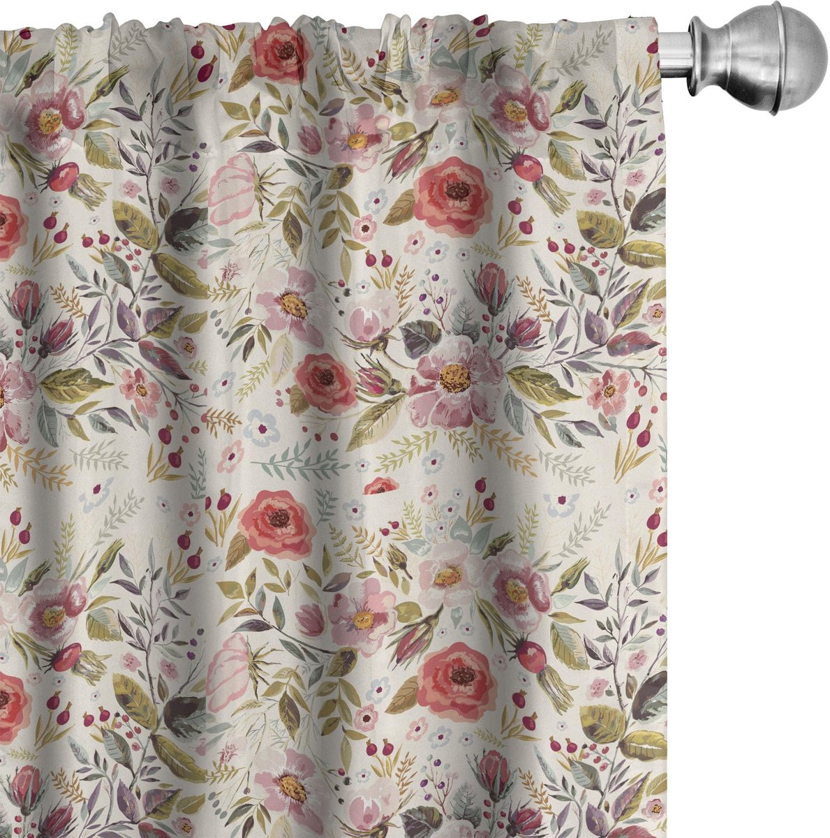 ABAKUHAUS Voorhangen Set 2x75x225 cm – Multicolor Microvezel Mehrfarbig