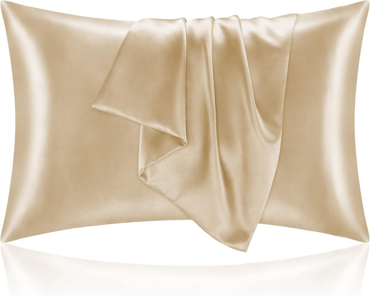 HG Aesthetics Satijnen Kussensloop 50x70 cm – Beauty Pillow voor Huid & Haar – Anti Rimpel & Anti Klit – Zacht als Zijde – Champagne - cadeautje vrouw
