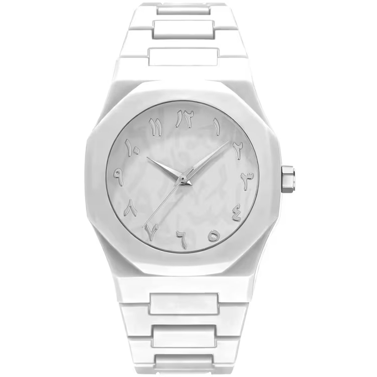 Baraka Treasures Luxe Horloge - Arabische Horloge - Arabic Dial - Unisex Horloge - Premium Horloge - Quartz - Ramadan Cadeau - Eid Cadeau - Wit