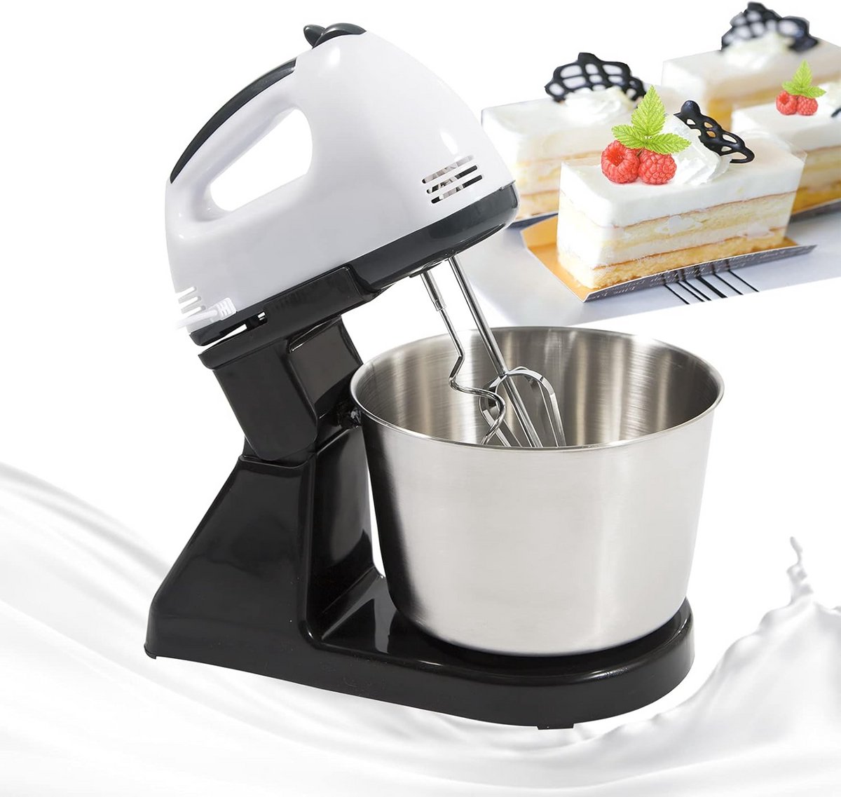 Krachtige Keukenmachine met 7 Snelheden voor Mixen en Kneden