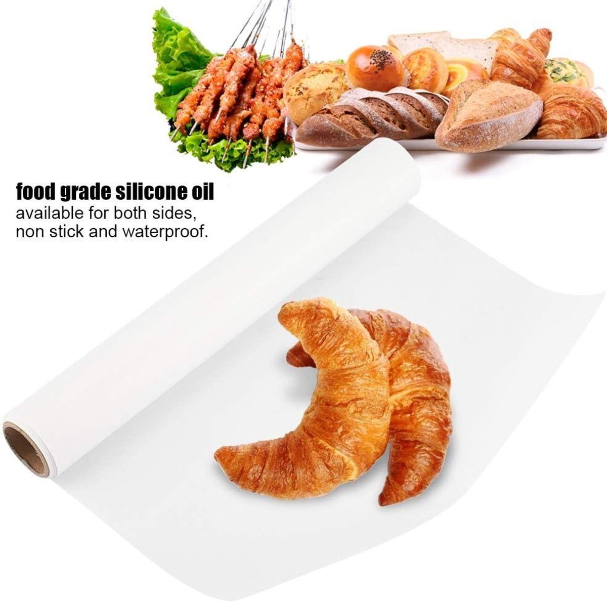 Silicone bakmat, keukengereedschap, hittebestendig perkamentpapier, 10 meter lengte