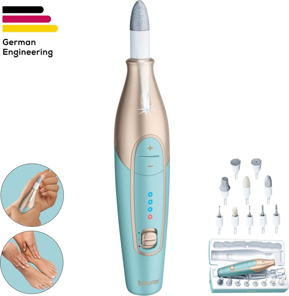 Beurer MP84 Manicure/Pedicureset oplaadbaar 10 opzetstukken