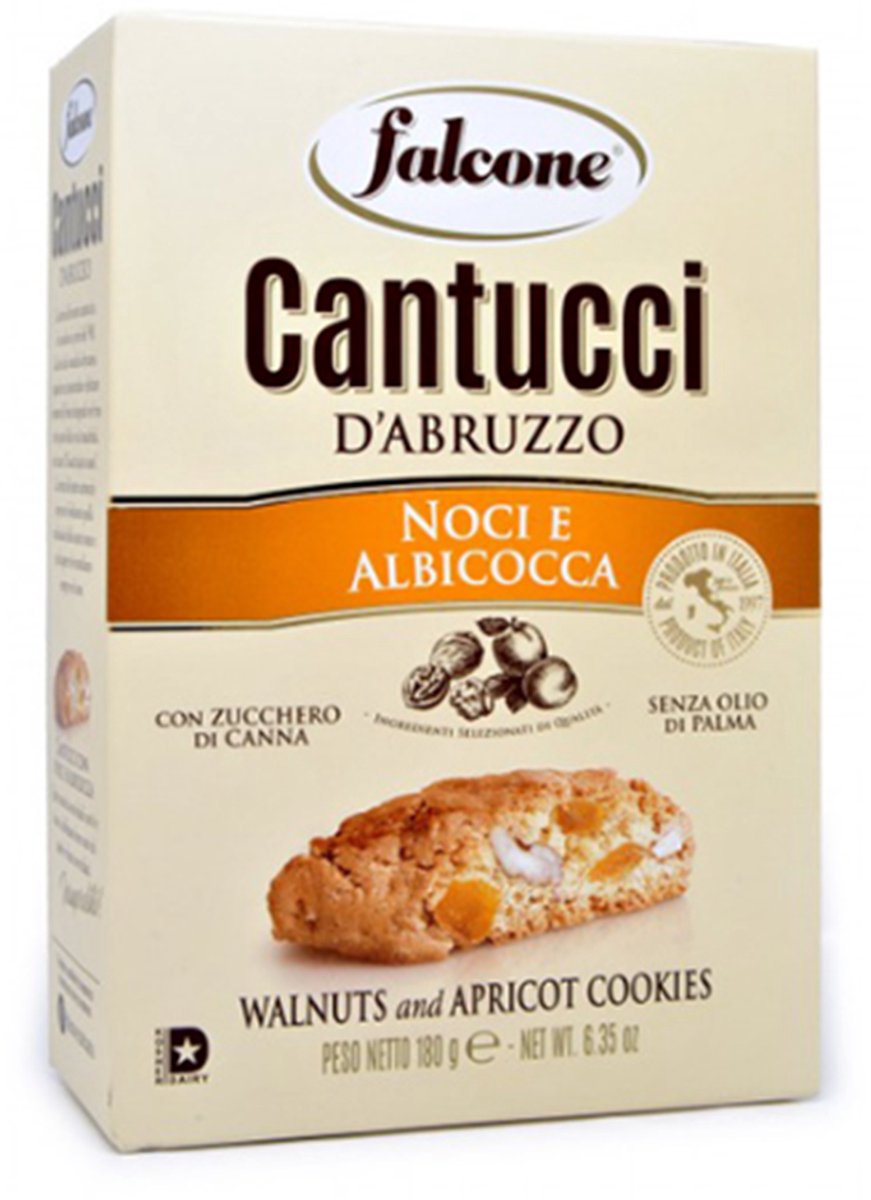3 Pakken Falcone Cantucci Abrikoos - Abrikoos Walnoot Cantucci- Italiaanse koekjes