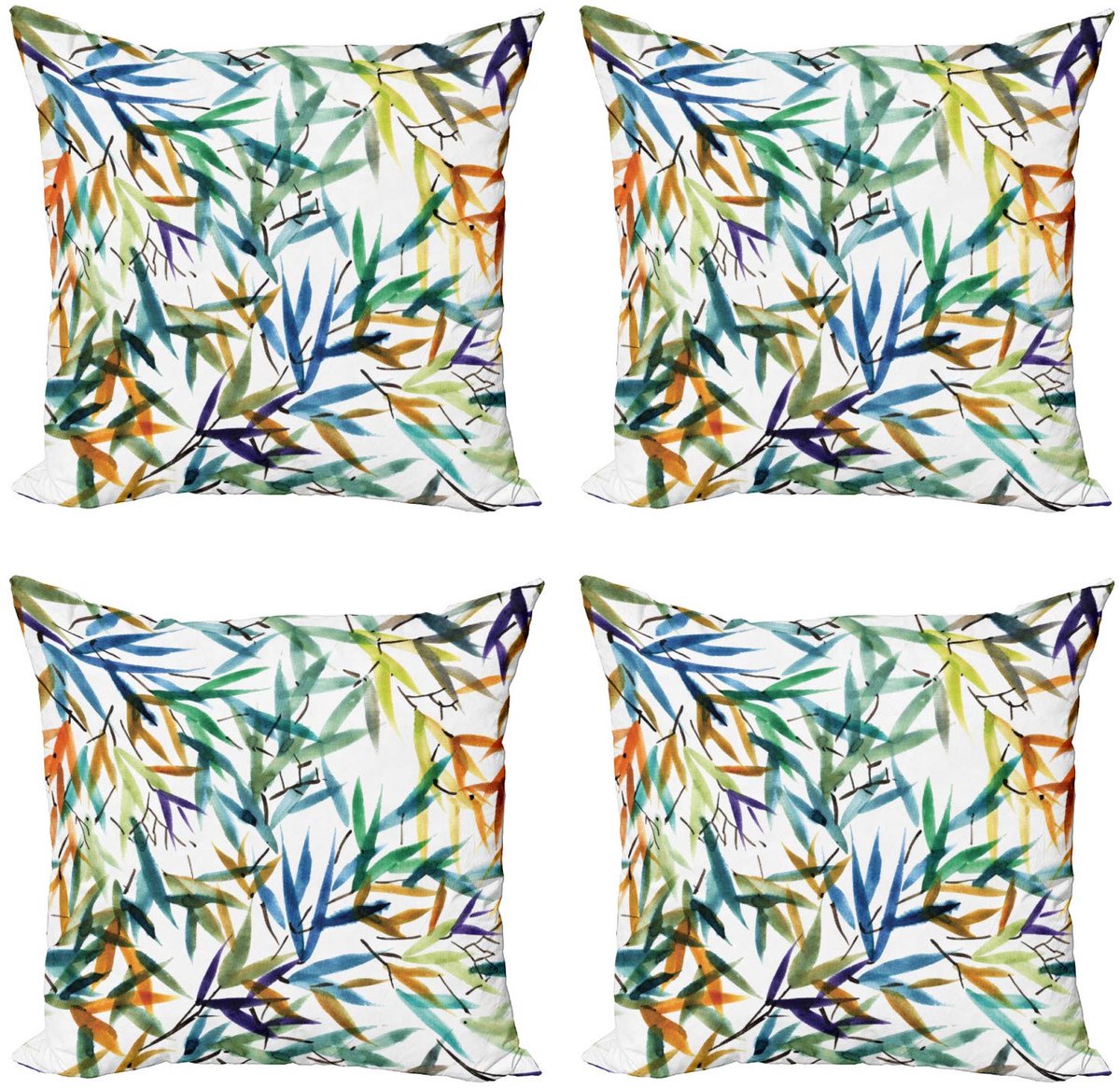 ABAKUHAUS Kussenhoes Set – 4x40x40 cm – Dubbelzijdig Digitaaldruk