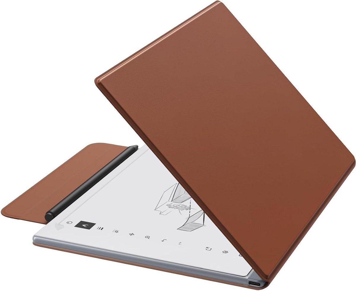 10,3 inch tablethoes met penbeschermsluiting in bruin - Ultralicht en magnetisch