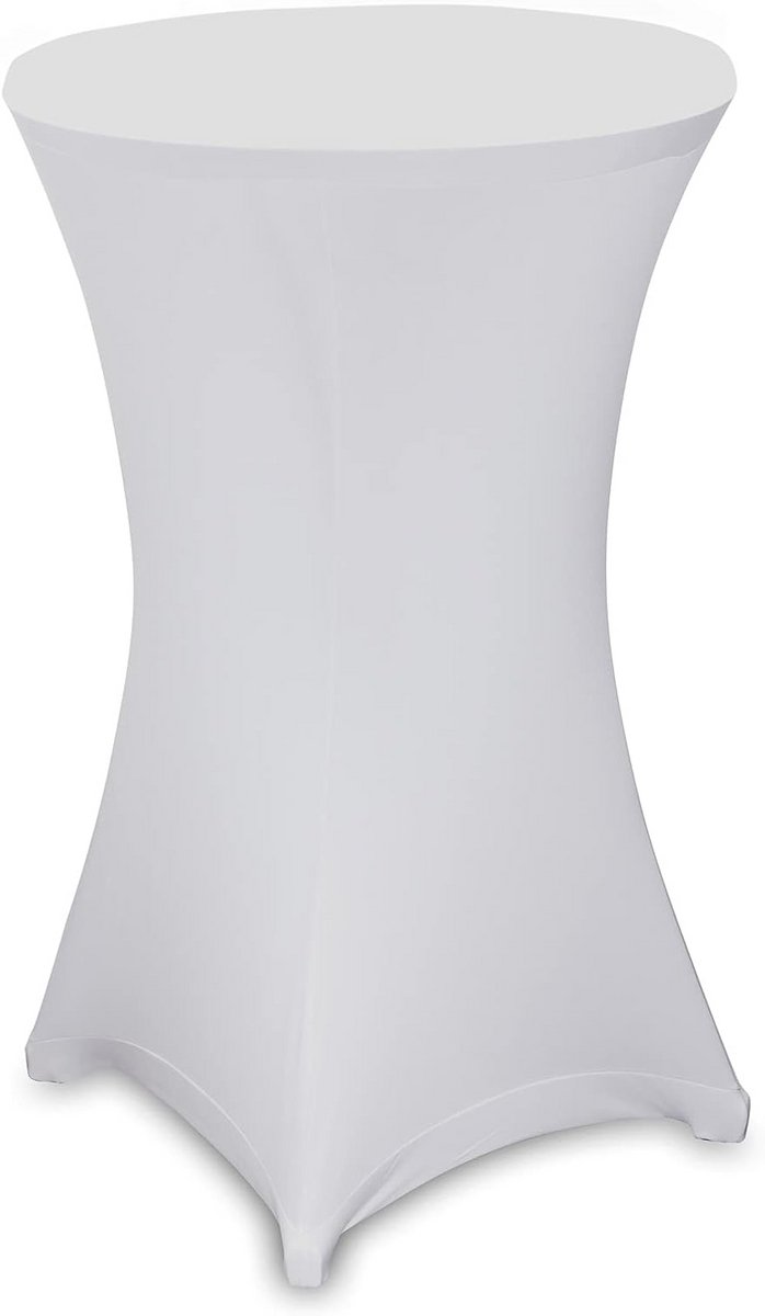 Rekbare statafelhoes voor ronde tafels 70 cm Wit - Feestdecoratie