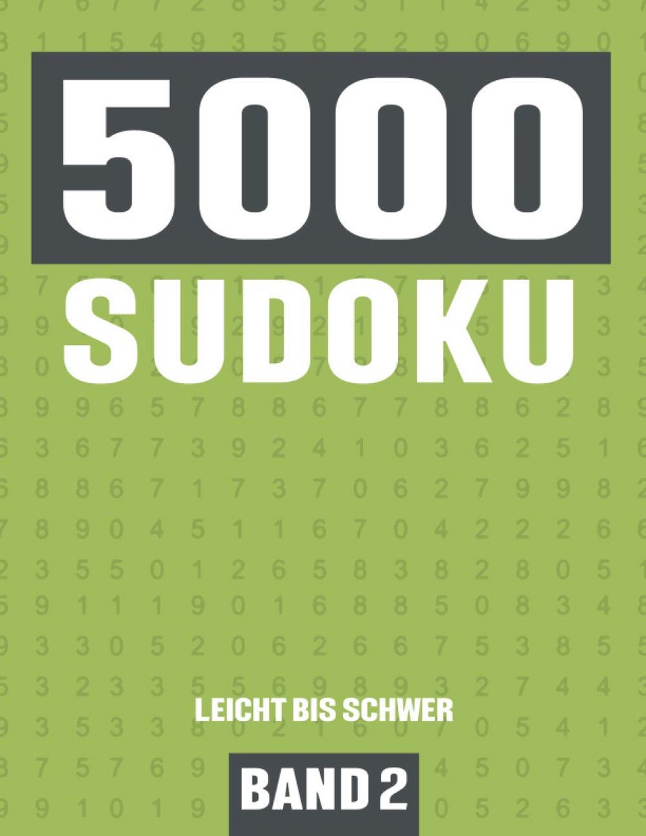 5000 Sudoku Puzzelboek Moeilijkheidsgraden Licht tot Zwaar
