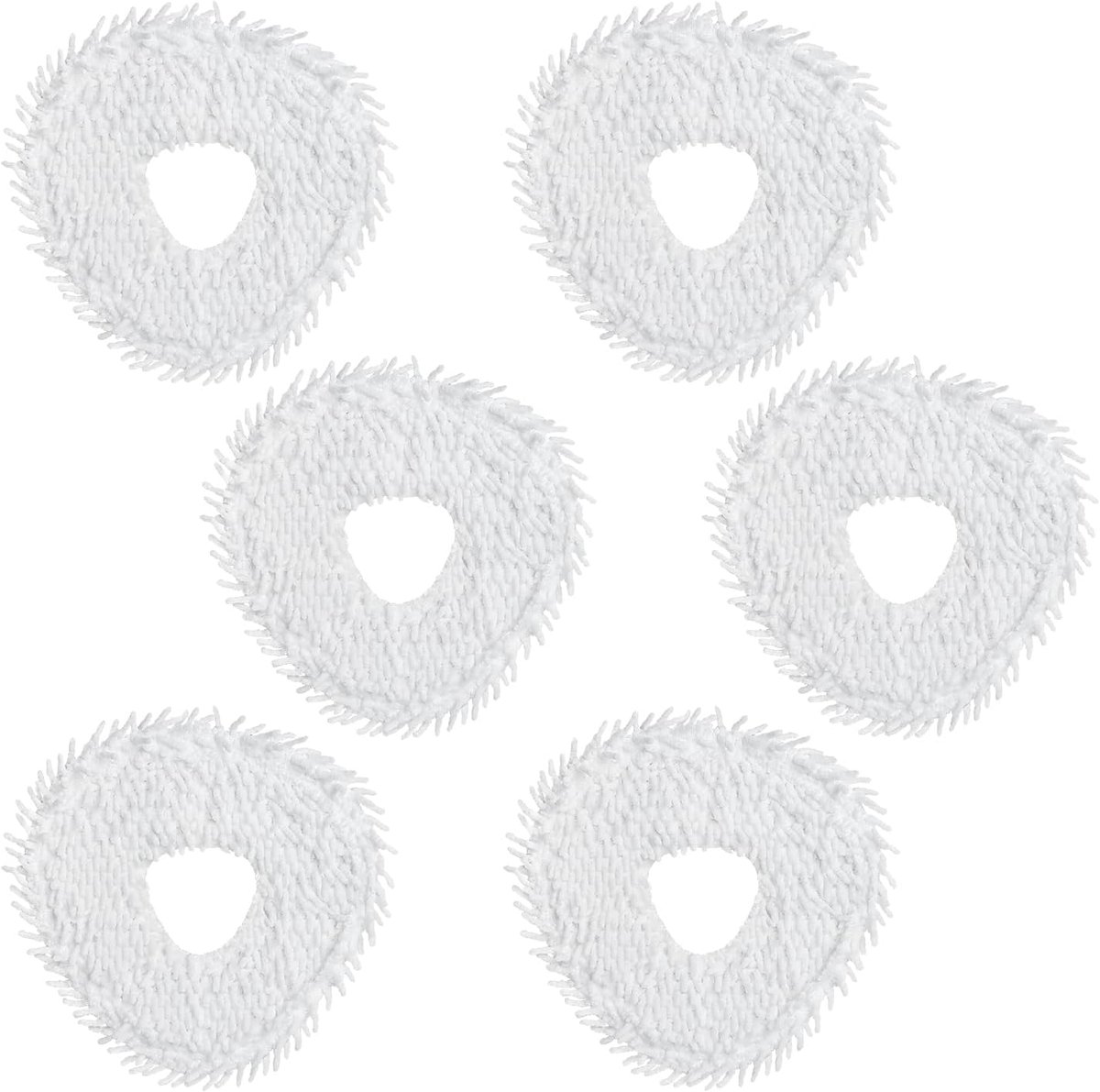 6 stuks dweilpads - geschikt voor Narwal Freo - Freo Pro - Freo X Ultra - Z Ultra - Freo Z 10 - Freo X10 Pro - J3 - J4 - J4 lite - robotstofzuigers - wasbaar en herbruikbaar - wit