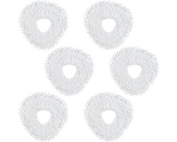 6 stuks dweilpads - geschikt voor Narwal Freo - Freo Pro - Freo X Ultra - Z Ultra - Freo Z 10 - Freo X10 Pro - J3 - J4 - J4 lite - robotstofzuigers - wasbaar en herbruikbaar - wit
