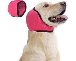 Oorbeschermer Hond - Honden Oorkappen - Hondenhoofdbedekking - Geluidsdemping - Rustgevende Hoofdband - Hondenoorbeschermer - Oorkappen Voor Honden - Maat S - Geschikt Voor Onweersbuien of Lawaaierige Feesten - Roze
