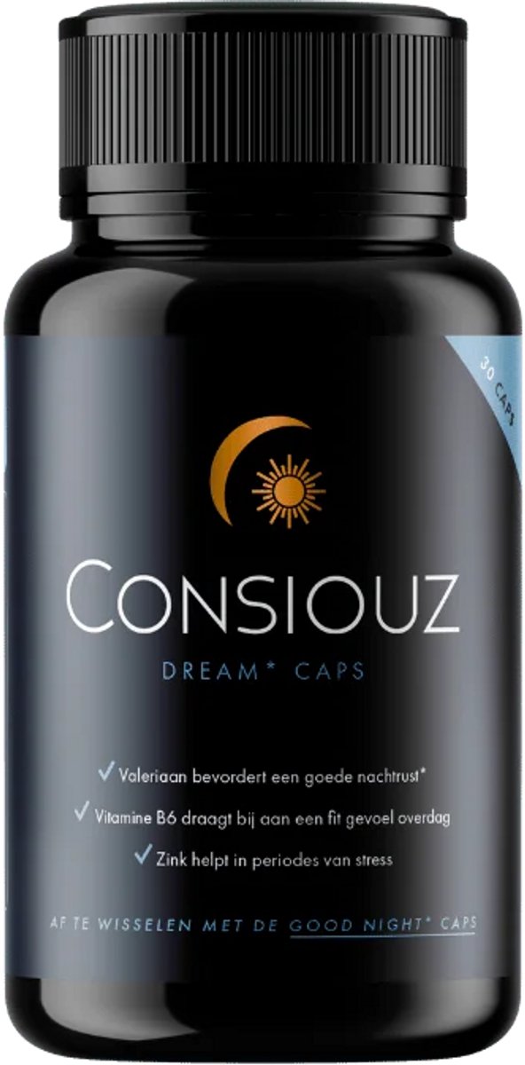 Consiouz Dream Caps – Slaap Supplement met 5-HTP, Taurine & Melatonine