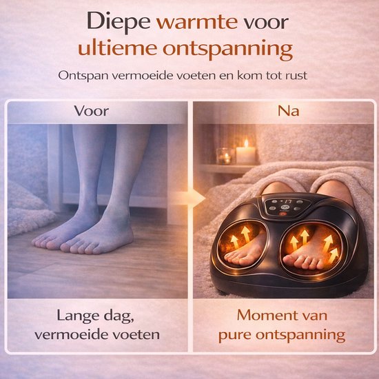 Voetenmassageapparaat voor ontspanning na een lange dag. Van vermoeide voeten naar pure ontspanning.
