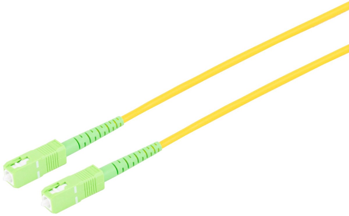 LWL SX Patchkabel SC/SC APC 9/125µ, OS2 gelb, 10m