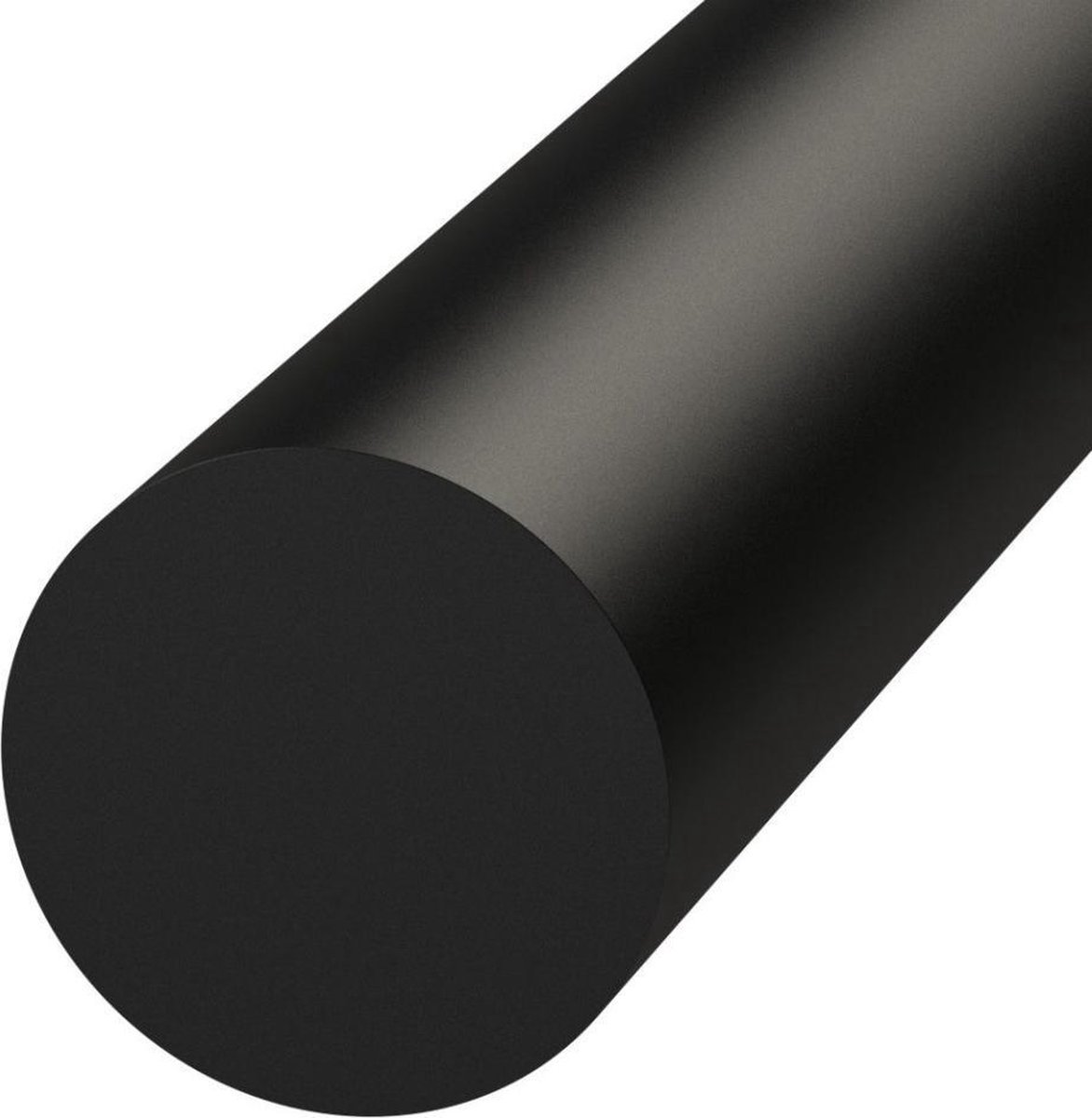 POM C kunststof staf zwart Ø 90 L=1000 | Delrin | POM-C | POM | CNC draaien | Foodgrade