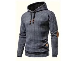 Sweats à capuche gaufré Cool pour hommes, sweat-shirt à capuche solide décontracté pour hommes, streetwear pour l'hiver et l'automne, comme cadeau