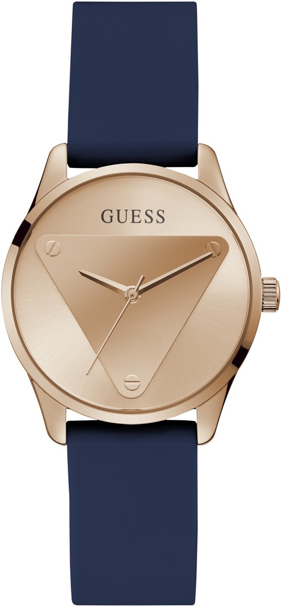 Guess Emblem Analoog Horloge Marine Kast: 100 % Roestvrij Staal | Band: 100 % Siliconen 36 GW0509L1