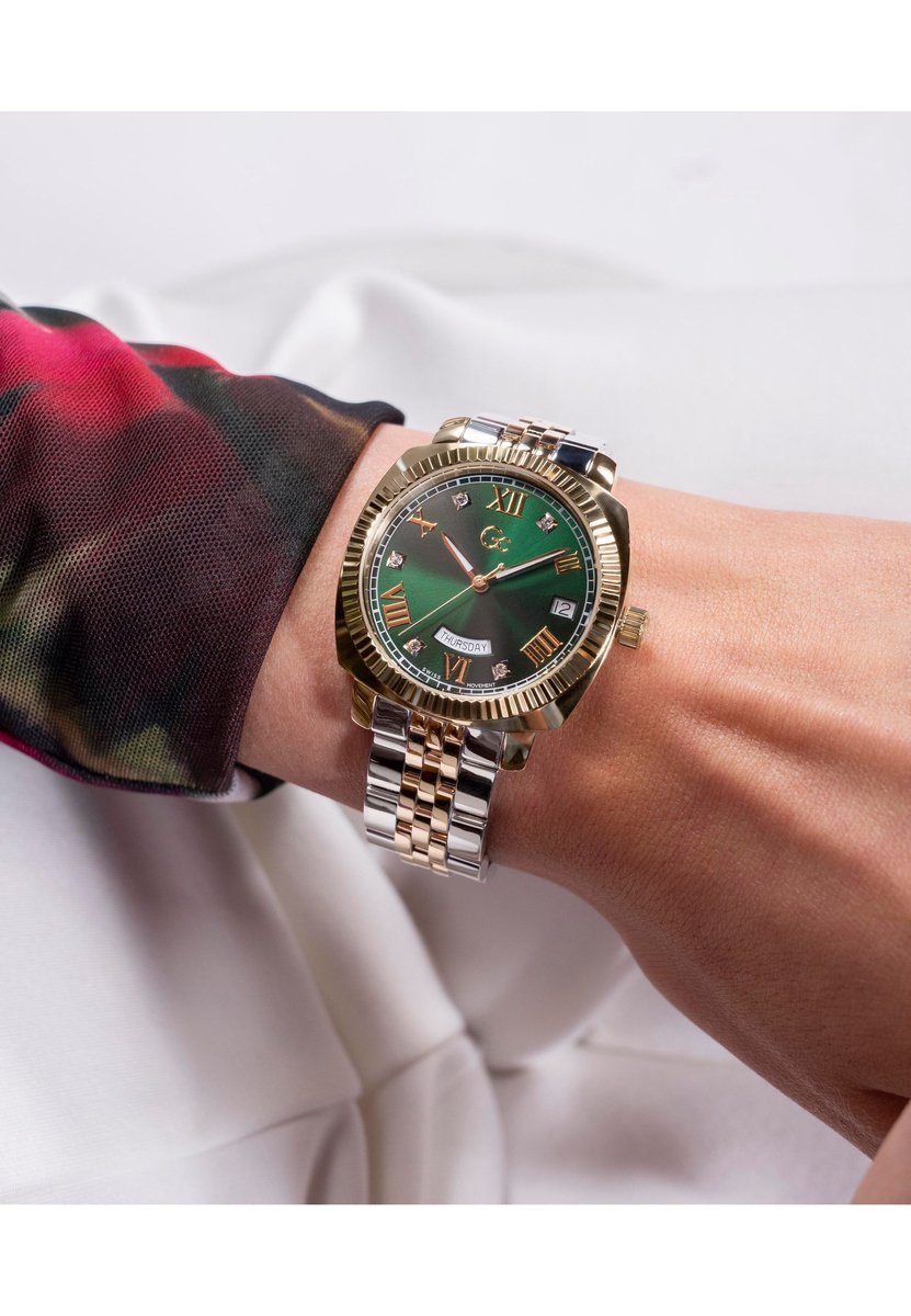 Gc Gc Flair Coussin Lady Kwarts Analoog Horloge Twee Toon Case: 100% Stainless Steel | Armband: 100% Stainless Steel 34 Z44001L7MF, Z44002L9MF, Z44003L1MF