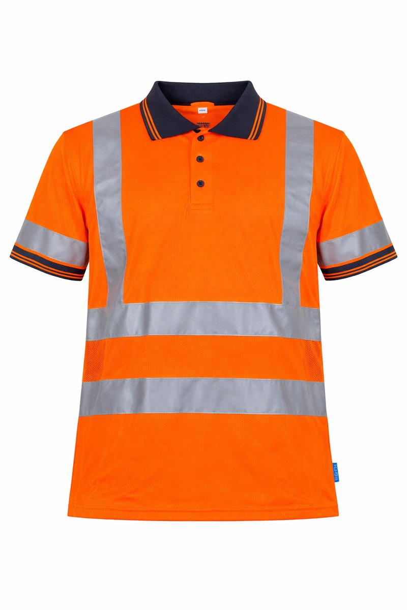 Sioen Molina Signalisatie Polo 2XL – Hi-Vis Fluor Oranje Werkshirt – EN ISO 20471 Veiligheidsklasse