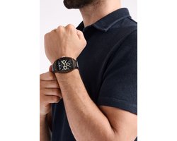 Nautica Nct Starboard Quartz Analoog Horloge Zwart Kast Gemaakt Van 100% Abs En Een Bandje Van 100% Pu 42 NAPSBF501, NAPSBF502