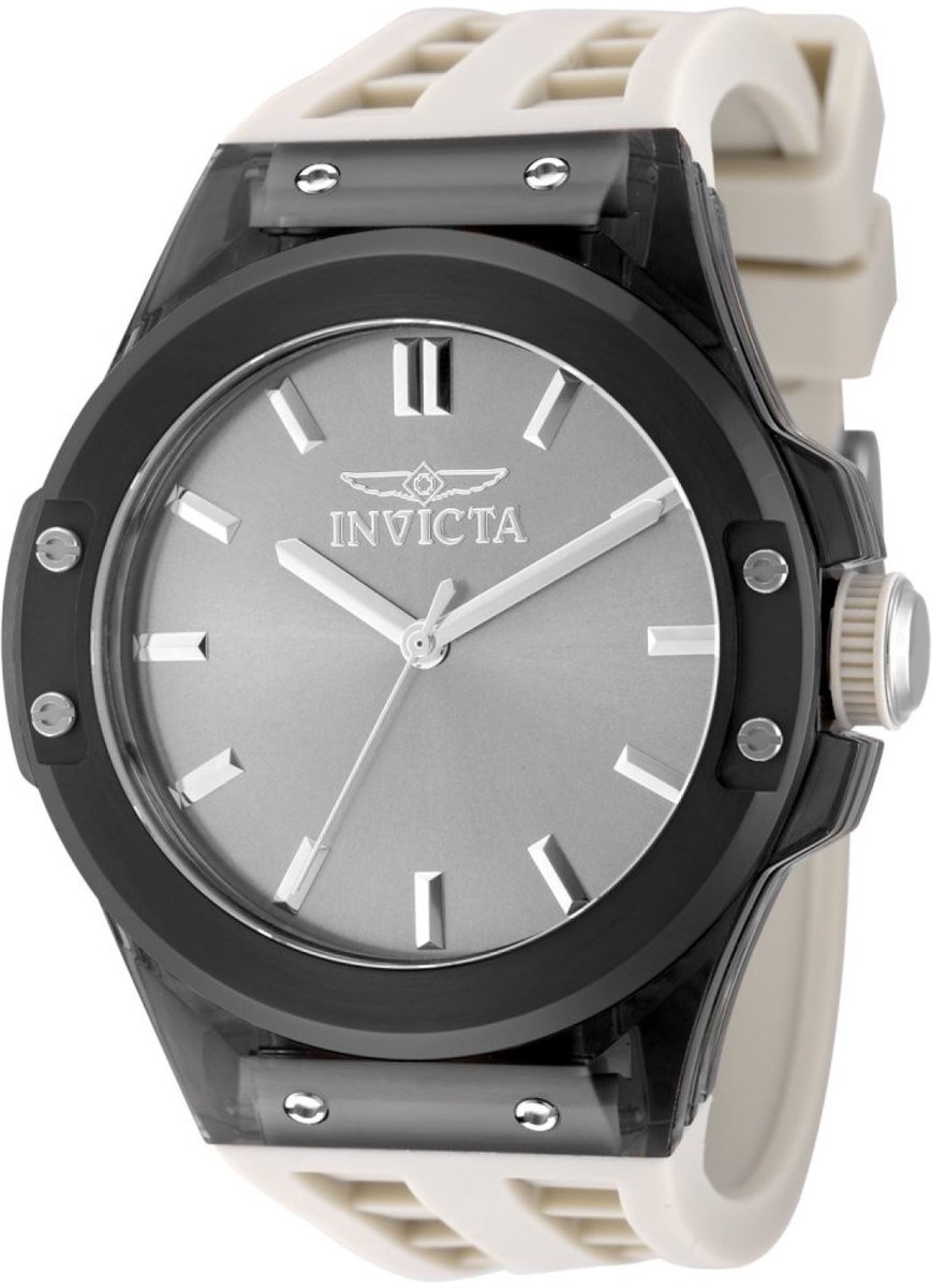 Invicta Sea Base 50009 Heren Horloge - Waterdicht - Analoog - Quartz Uurwerk - Plastic met zilveren Wijzerplaat - 45mm