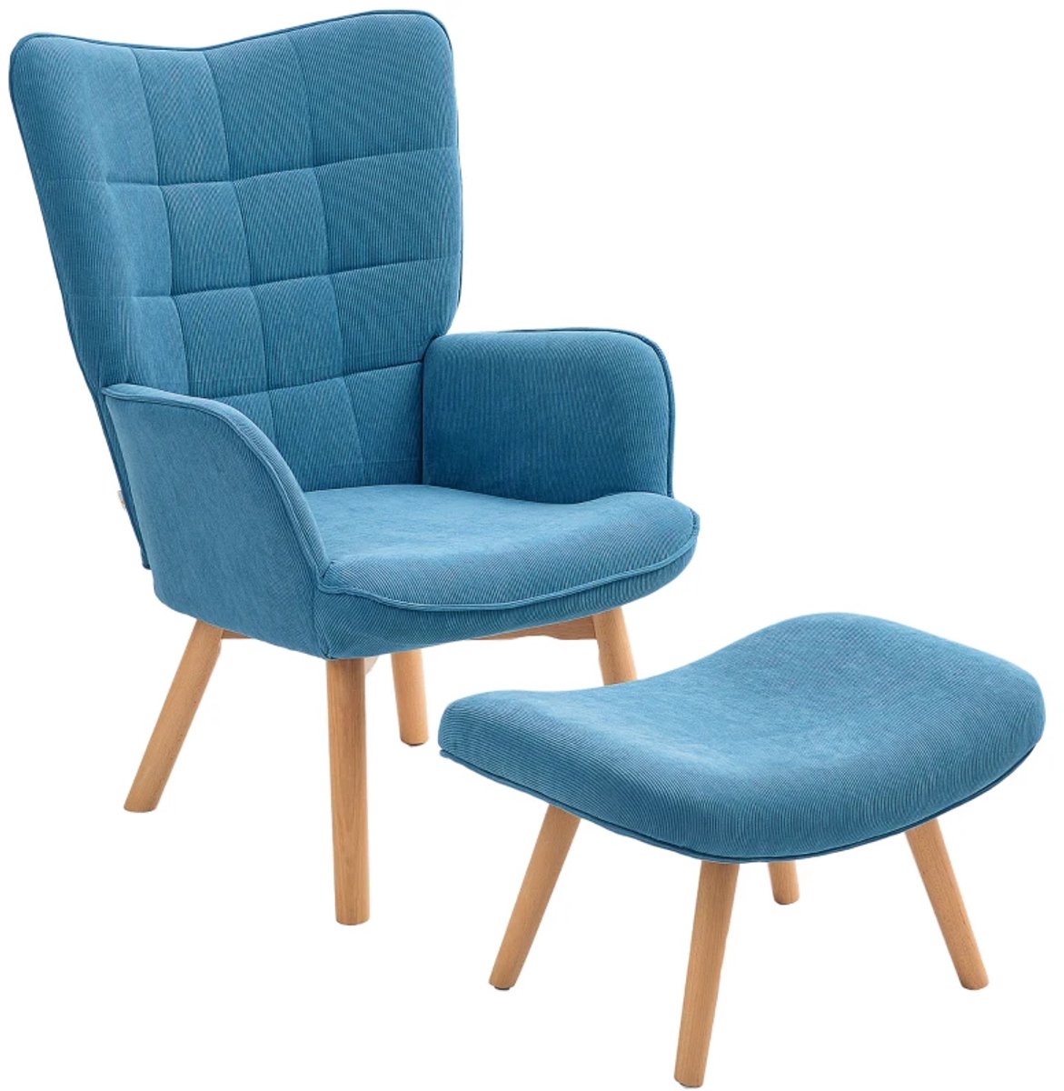 Relaxfauteuil met Voetenbank - Fauteuil - Moderne Relaxstoel - tot 150 kg - Relaxstoel - L