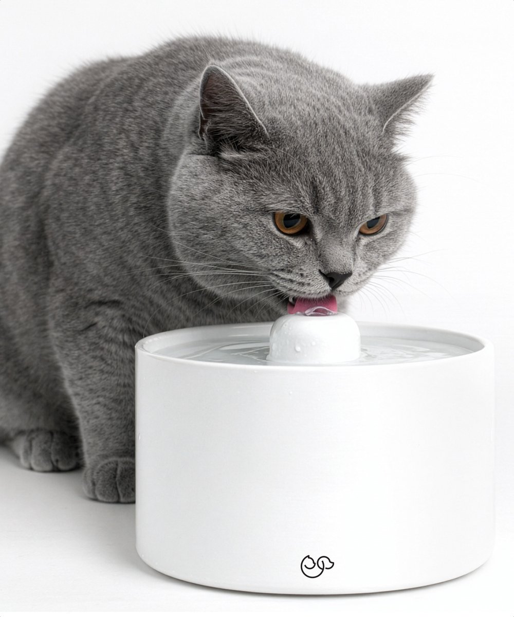 Jake and Jacky keramische drinkfontein voor kat 2 liter