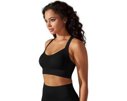 Relentless® Sport bh - Sporttop dames - Sportkleding dames - (Zwart XL)