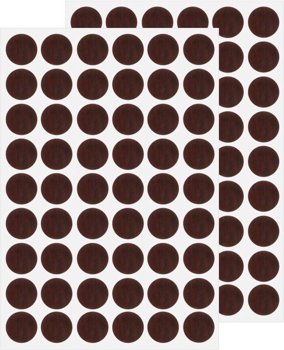 Zelfklevende schroefafdekking stickers, waterdicht, stofdicht - PVC - Paars-bruin - 2 stuks