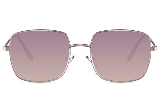 6126 Zonnebril | goud montuur zonnebril | paarse glazen zonnebril | festival zonnebril | rave & techno bril | trendy & fashion zonnebril | dames & heren zonnebril | unisex zonnebril | UV400 | festival eyewear | zonnebril met brillensleeve & brildoek — afbeelding 2