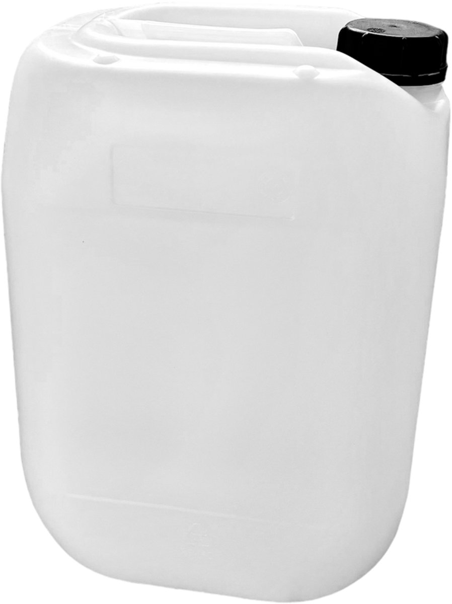 Jerrycan 20 Liter - Transparant - Kunststof - Opstapelbaar - UN-Gecertificeerd - Geschikt voor Benzine, Diesel, Water, Desinfectie Vat - Stapelbare Jerrycans