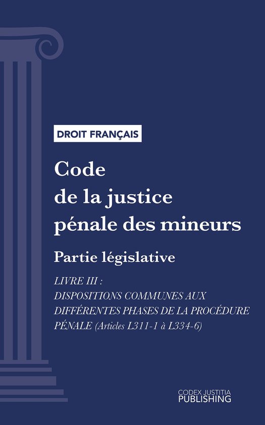 Code de la justice pénale des mineurs - cover