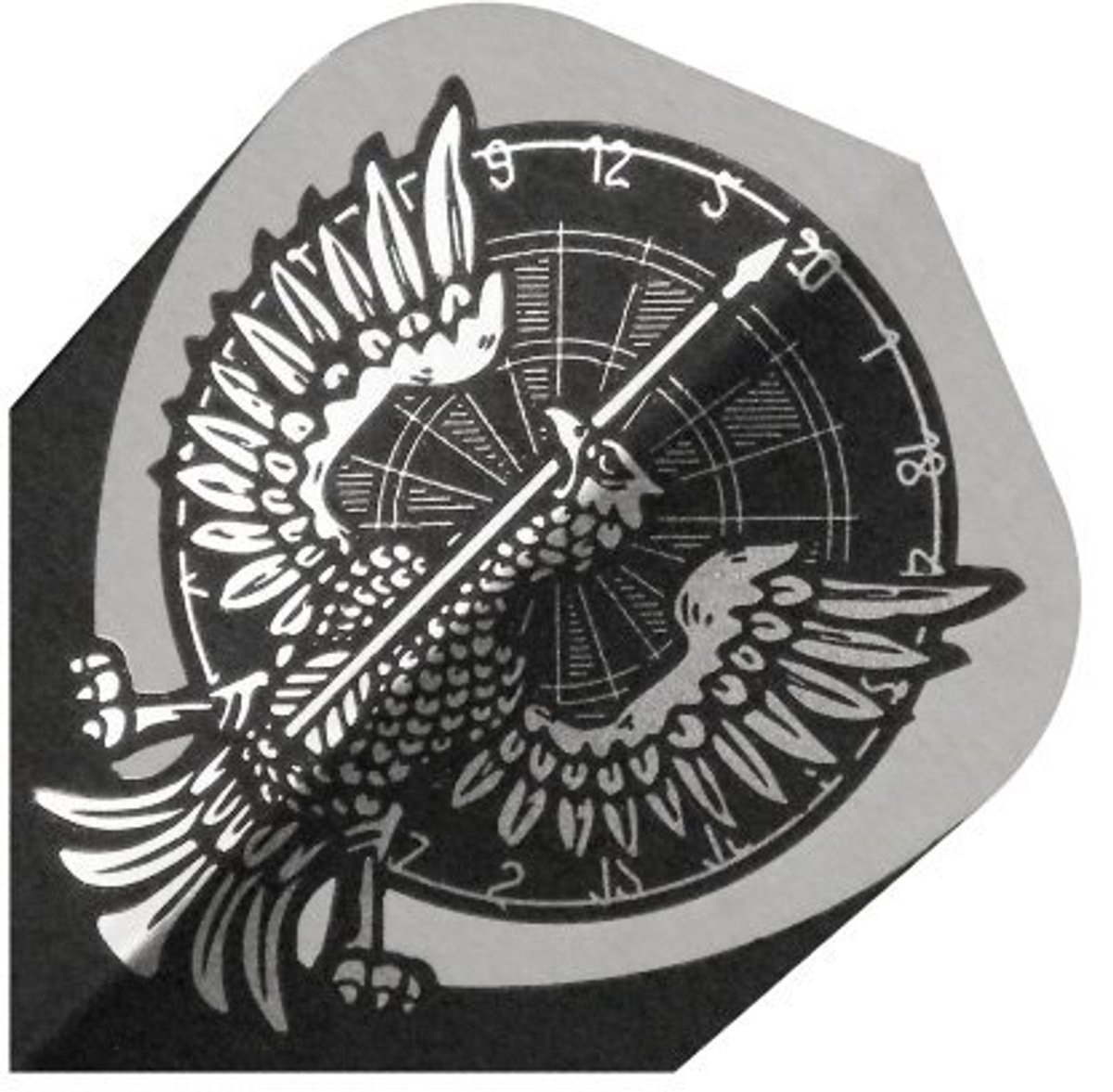 Harrows Quadro Dartboard Silver - Dart Flights