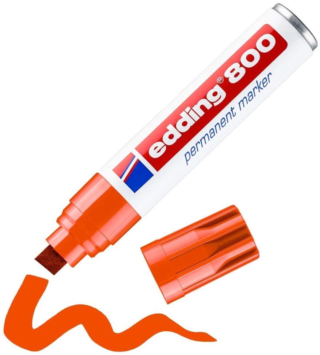 Edding 800 permanent marker Oranje (4 - 12 mm schuin)