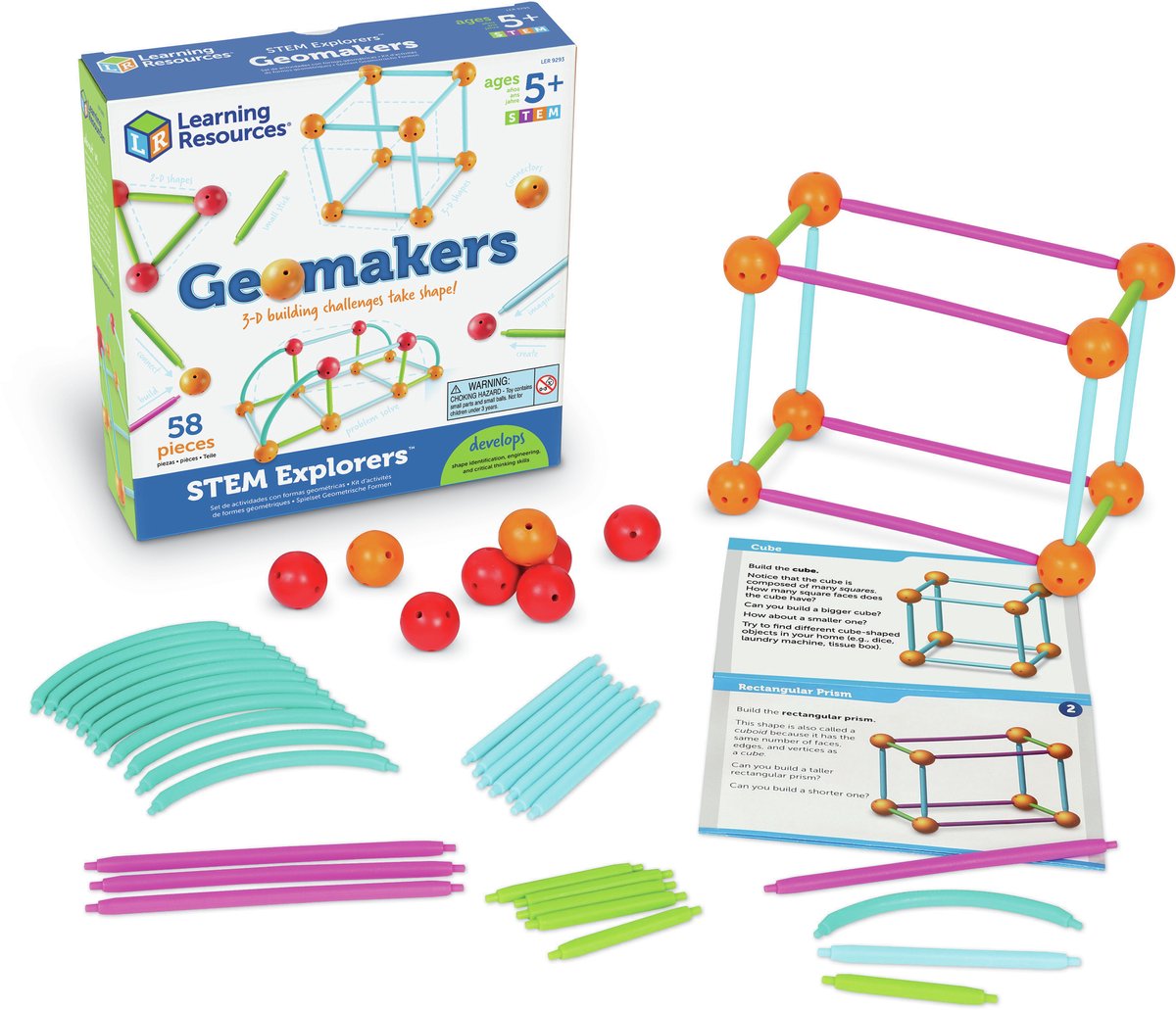 Learning Resources educatief speelgoed STEM Explorers Geomakers bouwset. - 3+