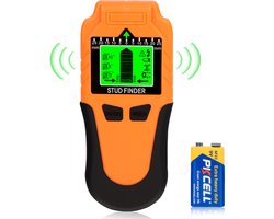 Profesionele Leidingzoeker - Wall Scanner 6-in-1 - Multifunctionele Detector - LCD Display - Geluidsalarm - Voor Hout, Metaal, AC Stroomdraad, Balk, Pijp & Kabeldetectie