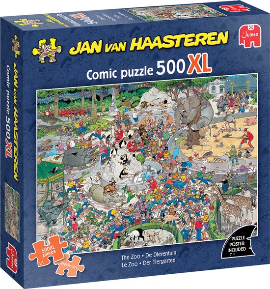 Jan van Haasteren 500XL - De Dierentuin - 500 stukjes puzzel - Legpuzzel volwassenen - XL formaat puzzelstukjes