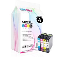 Inktdag inktcartridges voor Epson 502XL, Epson 502 XL, Epson 502 multipack van 4 kleuren (1*zwart, 1*C/M/Y) geschikt voor printers Epson Expression…