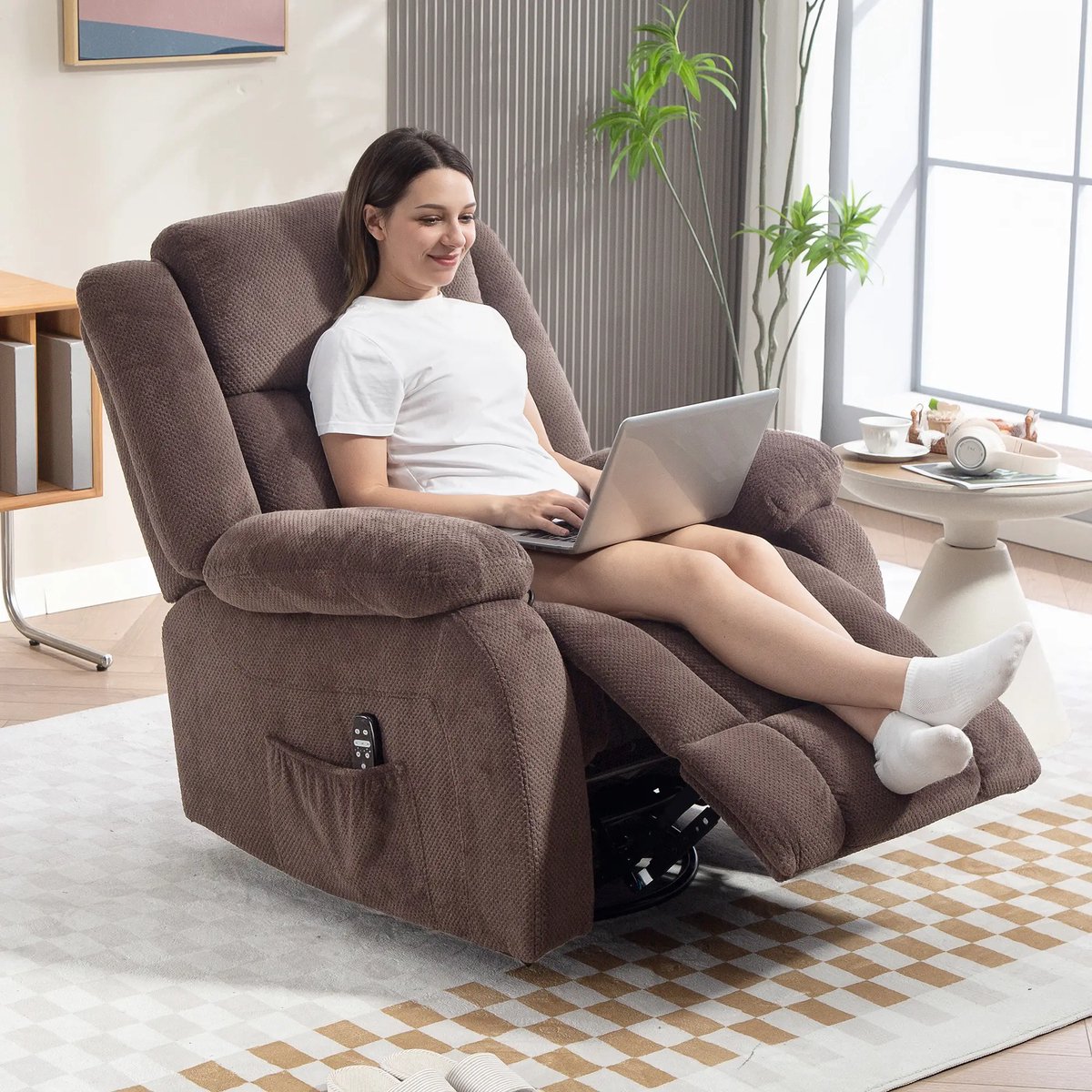 Smart-Elite Massagestoel Elektrisch Bruin - afbeelding 3