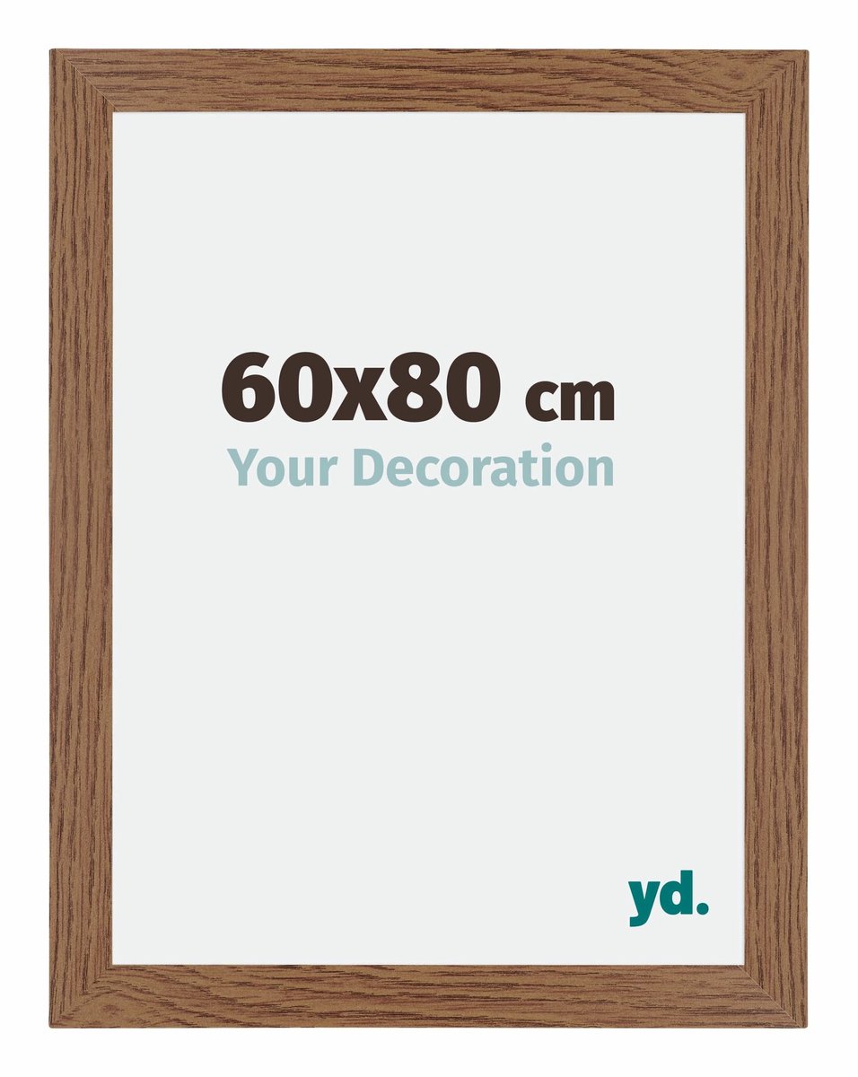 Your Decoration - Puzzellijst 60x80 cm - Eiken Rustiek - Puzzellijst 1500-2000 stukjes - MDF Fotolijst - Mura