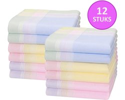 Sorprese dames zakdoeken - Sofia - set van 12 zakdoeken - Italiaans katoen - Cadeau