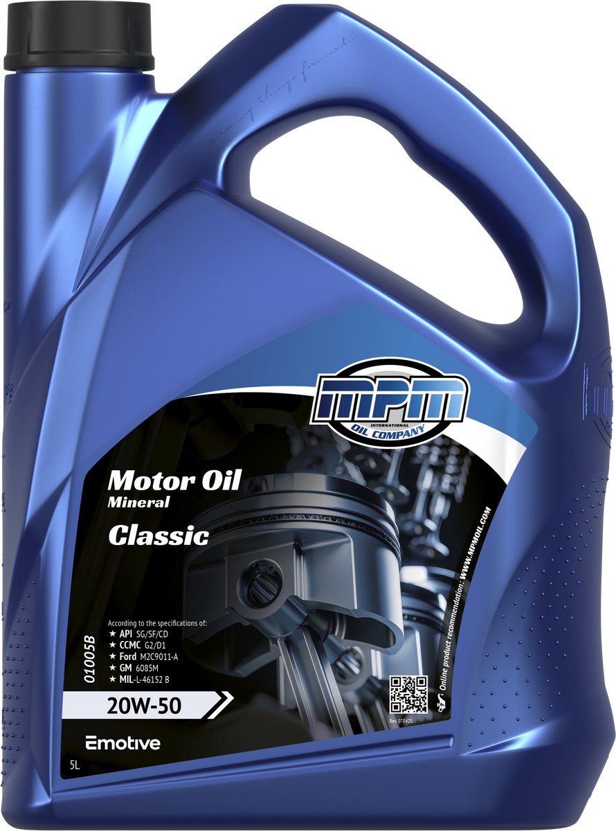 MPM Motorolie 20W50 Multigrade Classic - 5 Liter