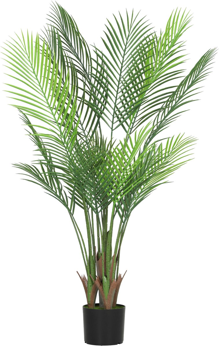 Homcom Kunstpalm-Kunststof-16,5x16,5x120cm-Groen