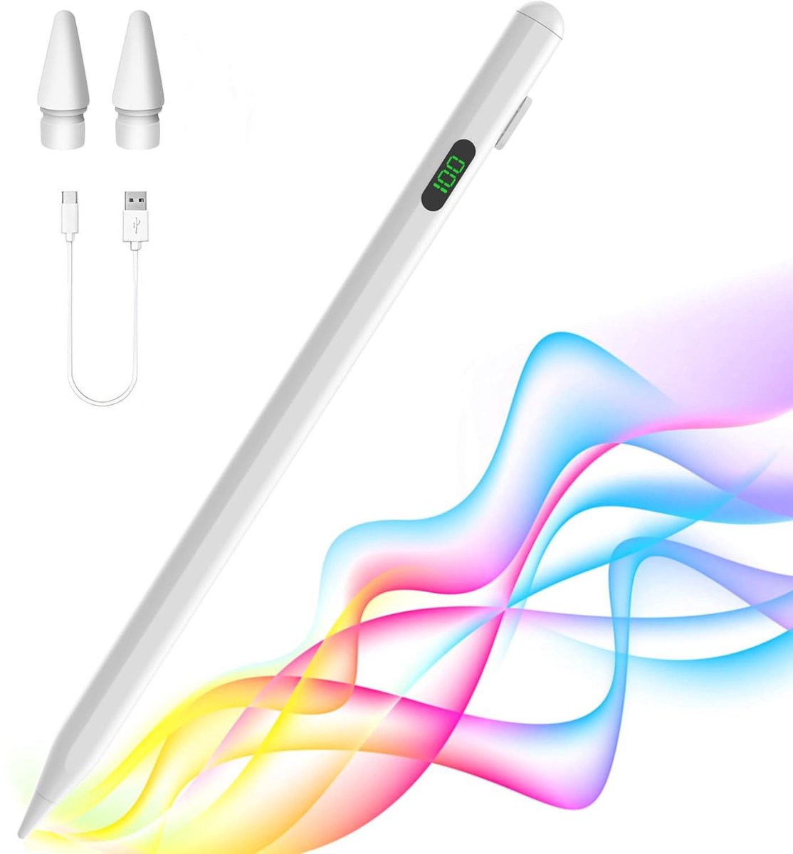 IBETTERTEC Stylus Pen voor iPad (2018–2025) – USB-C Snelladen – Palm Rejection & Kantelhoekdetectie – Compatibel met iPad Pro 13"/12.9"/11", iPad 10/9/8/7/6, iPad Mini 6/5 & iPad Air 5/4/3