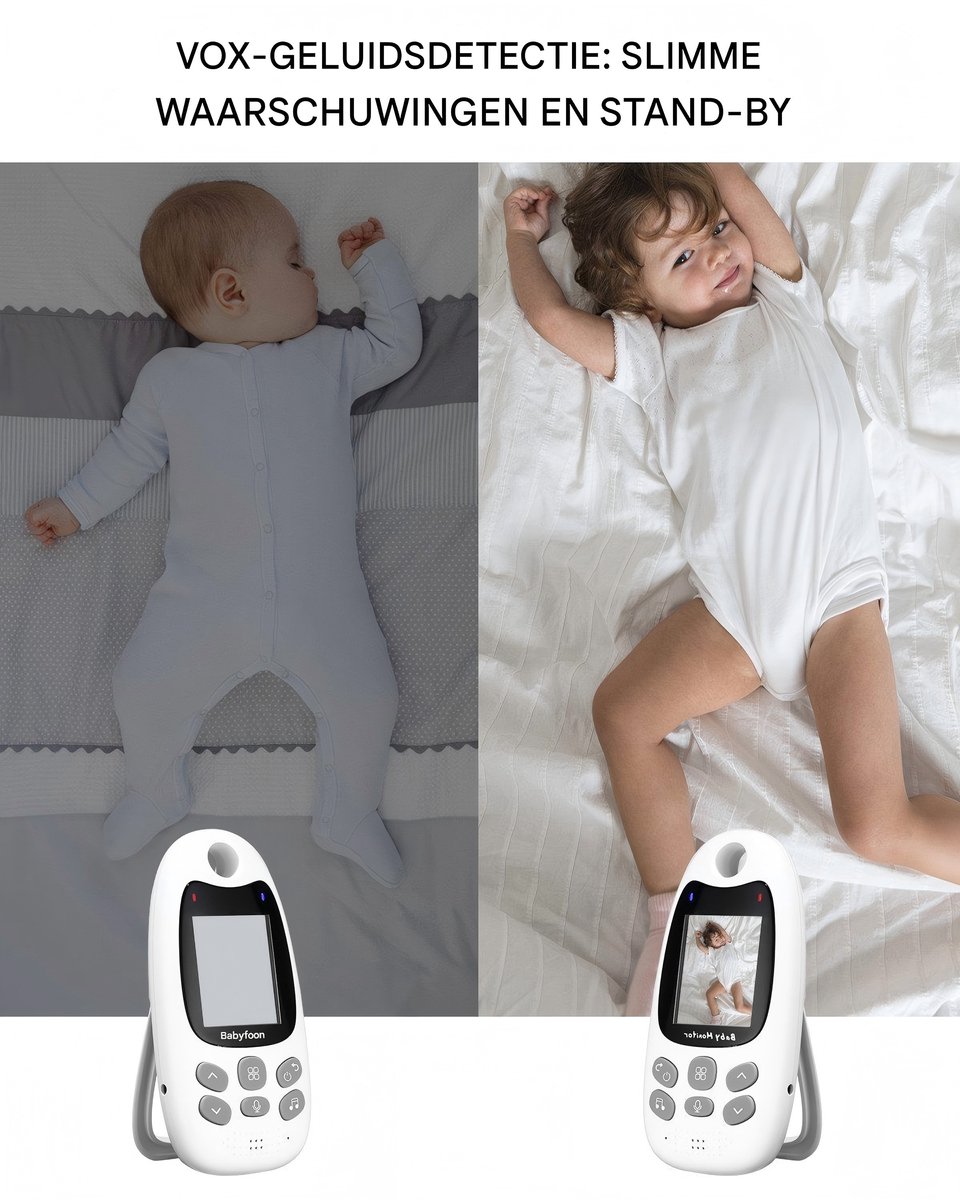 Draadloze Baby Monitor - Babyfoon met HD Camera - 2 inch LCD-scherm (176x220 pixels)-Babyfoon met camera zonder wifi thumbnail 6