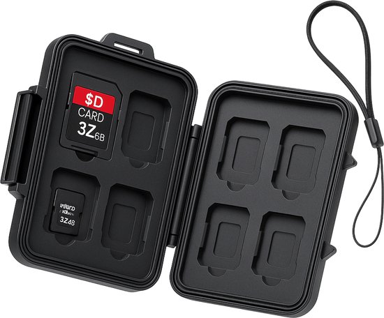 Censous 9 -SD/SD Geheugenkaart Opberghouder Doos Protector Metalen Gevallen 8 TF&1 SD