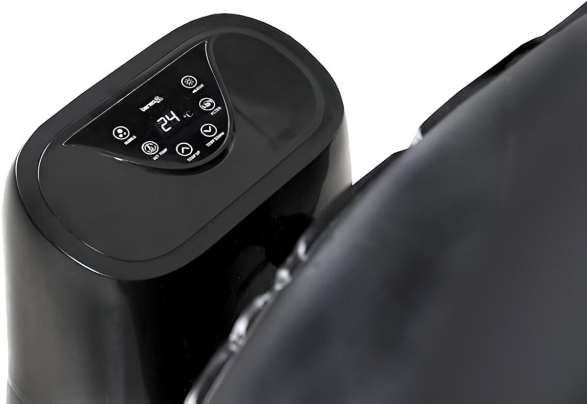 Opblaasbare Spa voor 6 Personen – Novihome Luxe Zwarte Whirlpool Jacuzzi – 1000L met Luchtsproeiers, Zelfopblazend, Automatische Temperatuurregeling en Inclusief Filter, Afdekking en Reparatieset