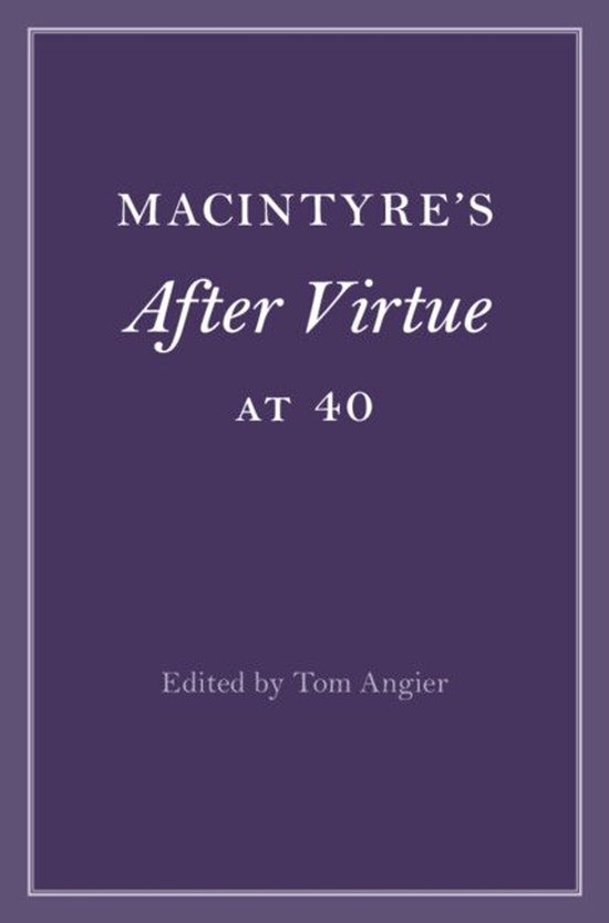 Cambridge Philosophical Anniversaries - MacIntyre's After Vi ... - cover