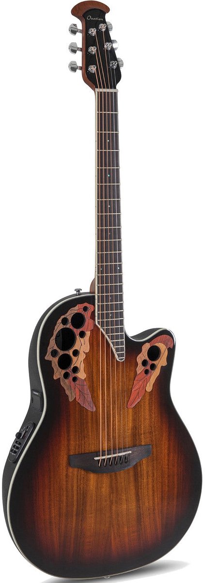 Ovation CE48P-KOAB Celebrity Exotic Super Shallow Koa Burst elektrisch-akoestische westerngitaar