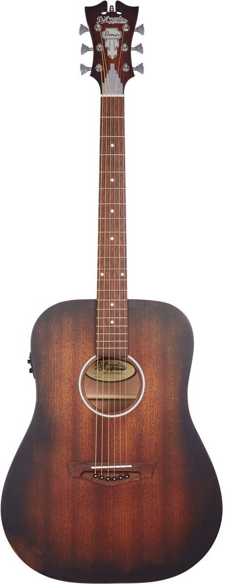 D'Angelico Premier Lexington LS Aged Mahogany elektrisch-akoestische westerngitaar