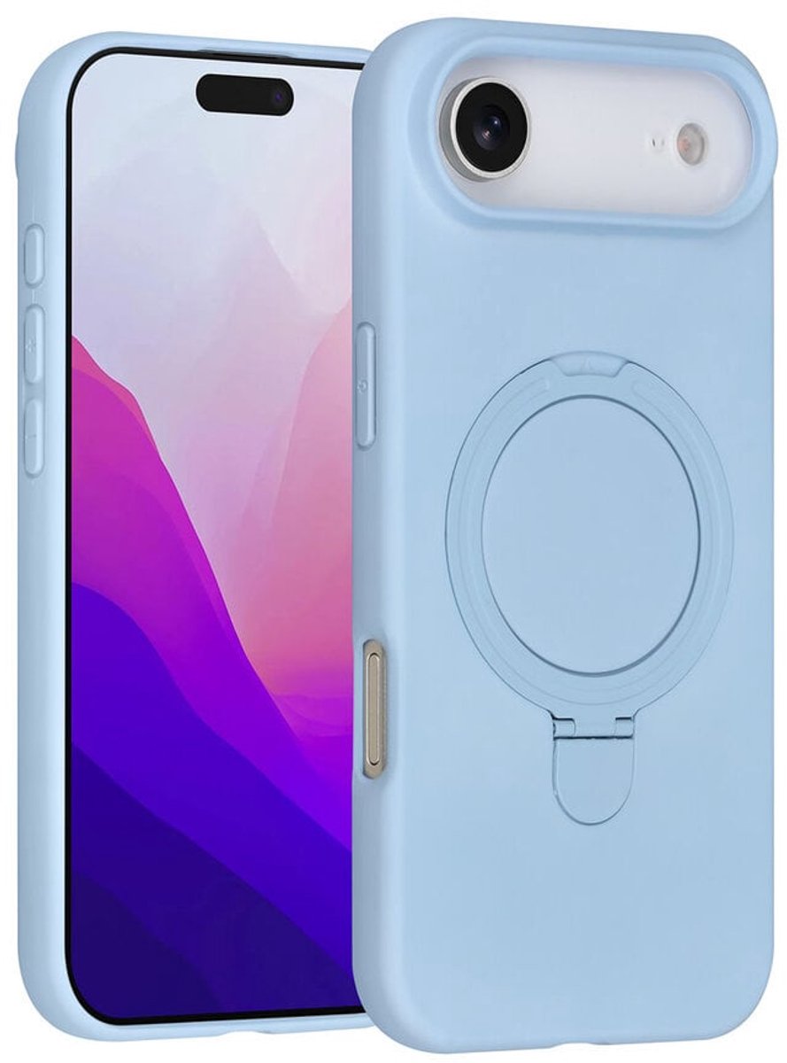 TUNIQ Back cover - iPhone 17 Air - Baby Blauw - MagSafe met Ring Stand